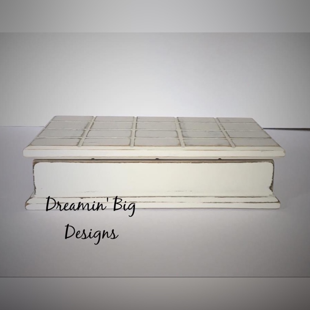 Hand Painted Vintage Wood Jewelry Box Chest